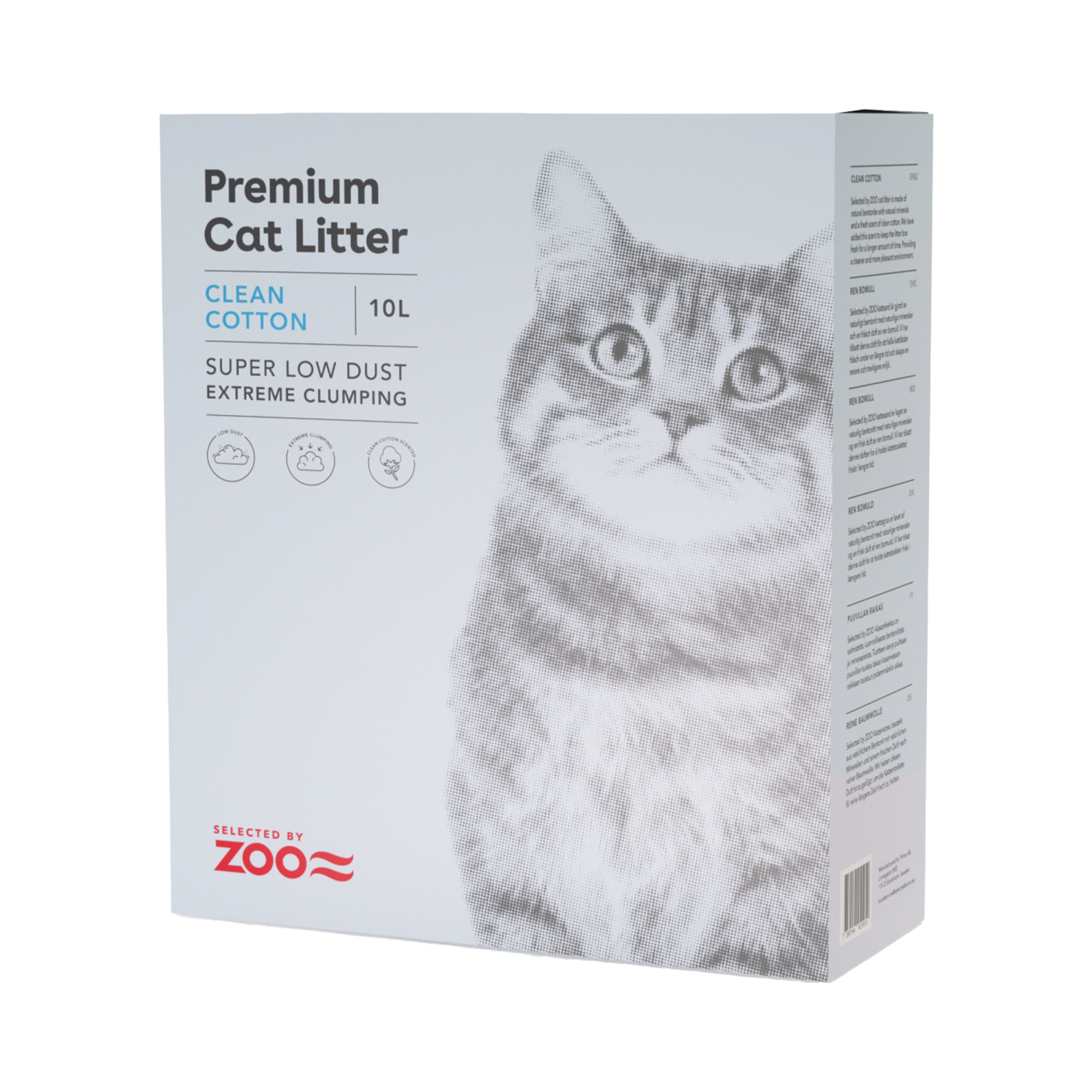 Premium Cat Litter Clean Cotton - 10 L